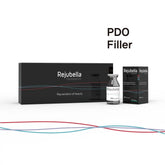 Introducing Rejubella – PDO dermal filler – PDO 150 mg + CMC 150 mg (5 vials). Rejubella PDO dermal filler is composed of a hyaluronic acid polymer gel derived from a novel form of PDO, which has demonstrated stability over a century.-Premiumdermalmart.com